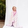 Organic Bamboo Toddler Blanket by Kyte Baby in Pink Flamingo