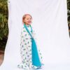 Organic Bamboo Toddler Blanket by Kyte Baby in Blue Horse