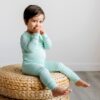 Little SleepiesAquamarine Bamboo Viscose Two-Piece Pajama Set