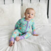 Little SleepiesMermaid Magic Bamboo Viscose Convertible Romper/Sleeper