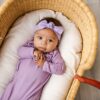 Little Sleepies Wisteria Bamboo Viscose Infant Knotted Gown