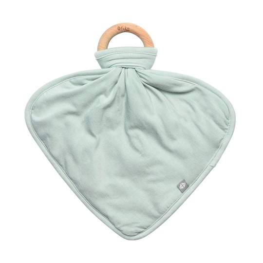 Kyte Baby Sage Fabric Lovey with Wooden Teether Ring