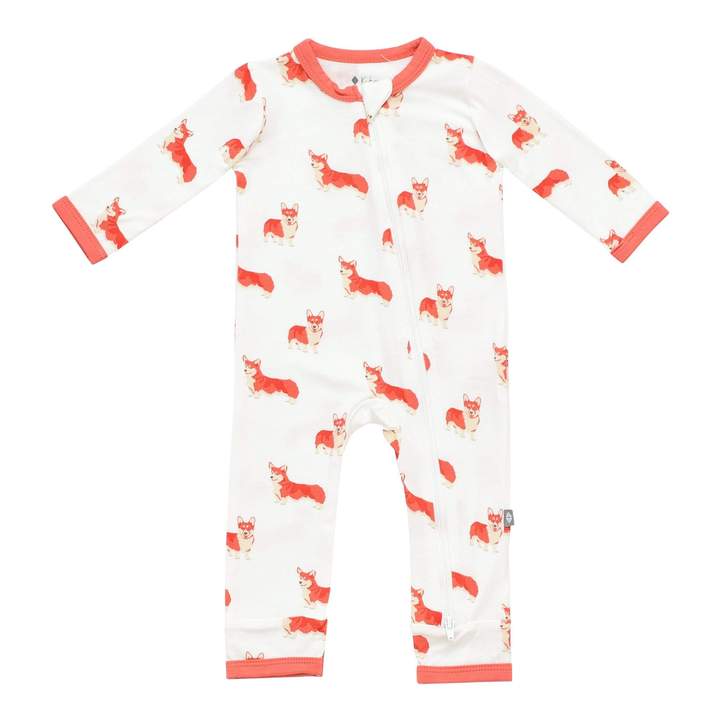 Kyte BABY Zippered Romper in Corgi