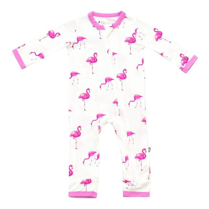 Kyte BABY Zippered Romper in Flamingo