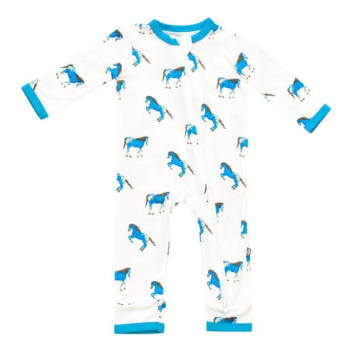 Kyte BABY Zippered Romper in Horse