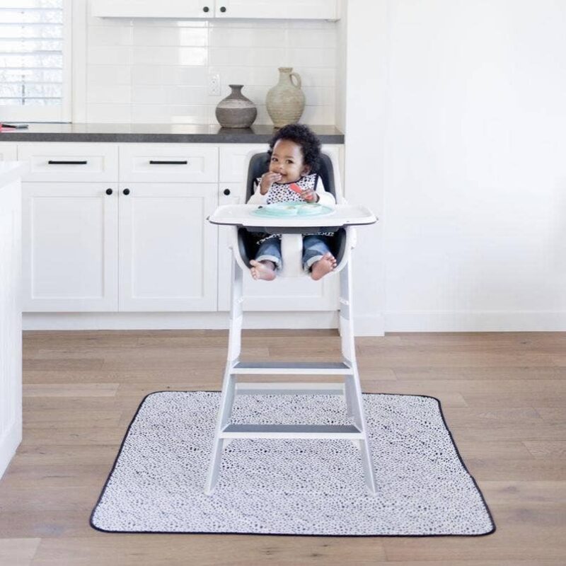 BapronBaby Organic Dot Splash Mat Waterproof High Chair Mat