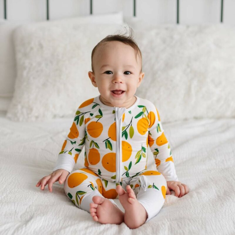 Little Sleepies Clementines Bamboo Viscose Convertible Zippy