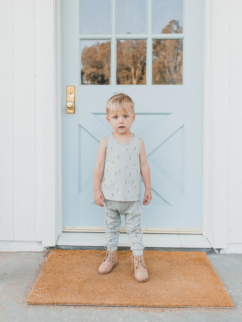 Rylee + Cru Carrots Tank Top in Blue Fog