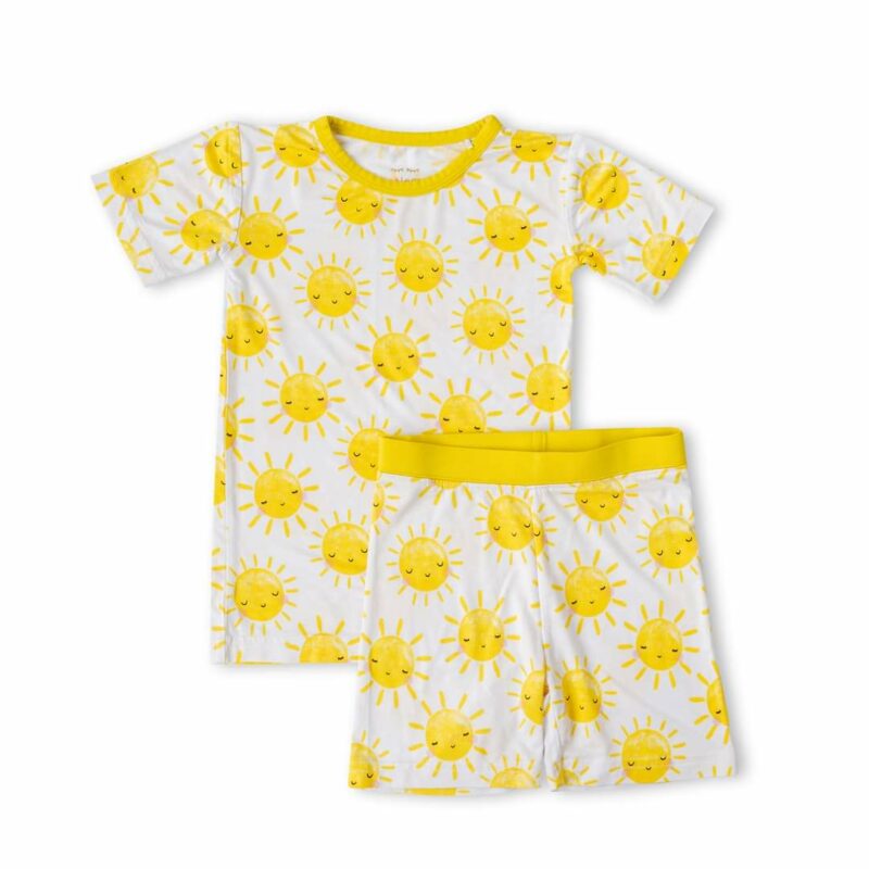 Little Sleepies Sunshine Short Sleeve and Shorts Bamboo Viscose Two-Piece Pajama Set