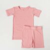 Little Sleepies Bubblegum Short Sleeve and Shorts Bamboo Viscose Two-Piece Pajama Set