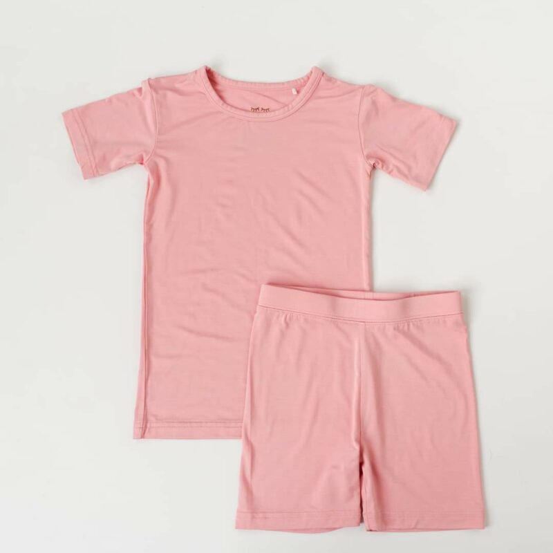 Little Sleepies Bubblegum Short Sleeve and Shorts Bamboo Viscose Two-Piece Pajama Set