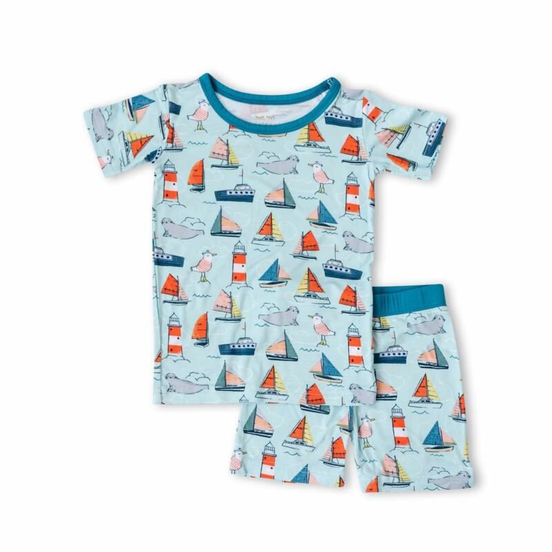 Little Sleepies Set Sail Short Sleeve and Shorts Bamboo Two-Piece Pajama Set