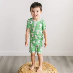 Little Sleepies Green Koalas Short Sleeve and Shorts Two-Piece Bamboo Viscose Pajama Set