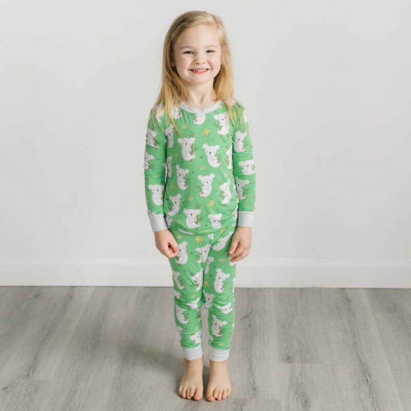 Little Sleepies Green Koalas Bamboo Viscose Two-PIece Pajama Set