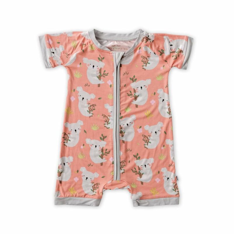 Little Sleepies Coral Koalas Shorty Bamboo Viscose Zippy