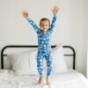 Little Sleepies Blue Cookies & Milk Bamboo Viscose Two-Piece Pajama Set