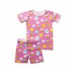 Little Sleepies Pink Cookies & Milk Short Sleeves and Shorts Bamboo Viscose Pajama Set