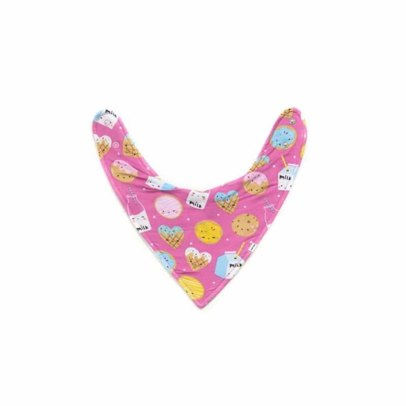 Little Sleepies Pink Cookies & Milk Bamboo Viscose Bib