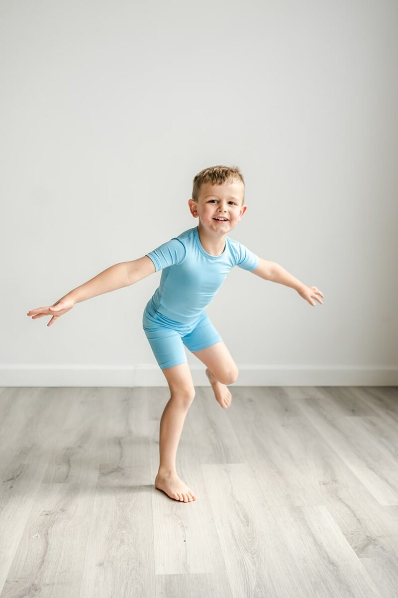 Little Sleepies Sky Blue Short Sleeve and Shorts Bamboo Viscose Two-Piece Pajama Set