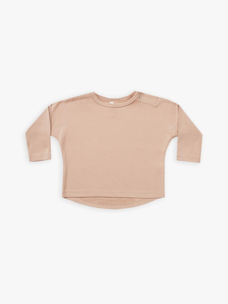 Quincy Mae Longsleeve Baby Tee In Petal