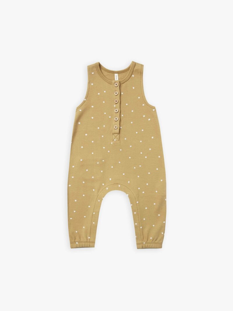 Quincy Mae Sleeveless Jumpsuit In Gold
