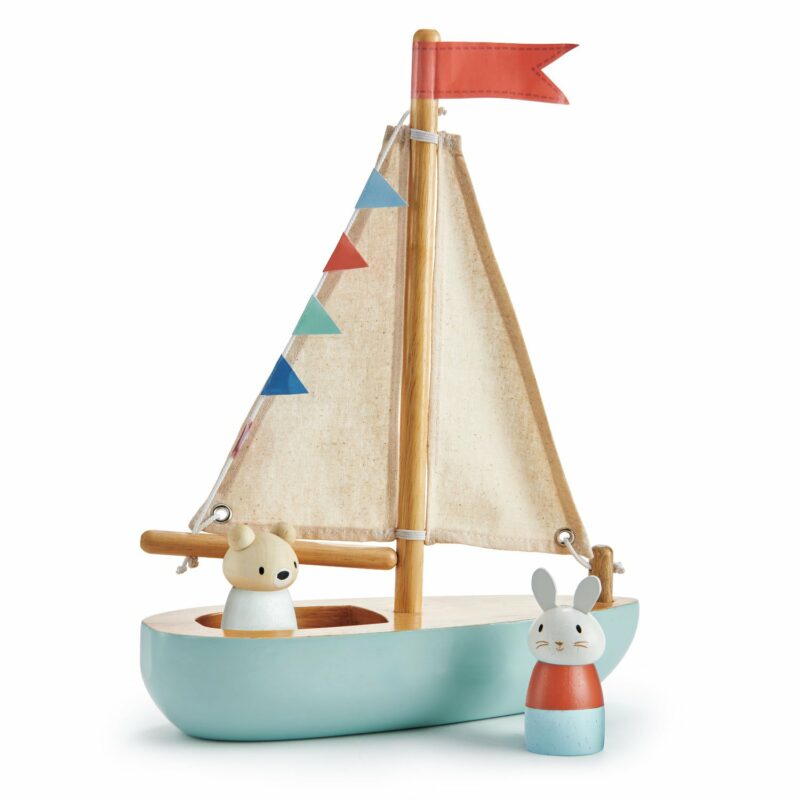 Tender Leaf Toys Sailway Boat Wooden Sail Boat from Tender Leaf Toys