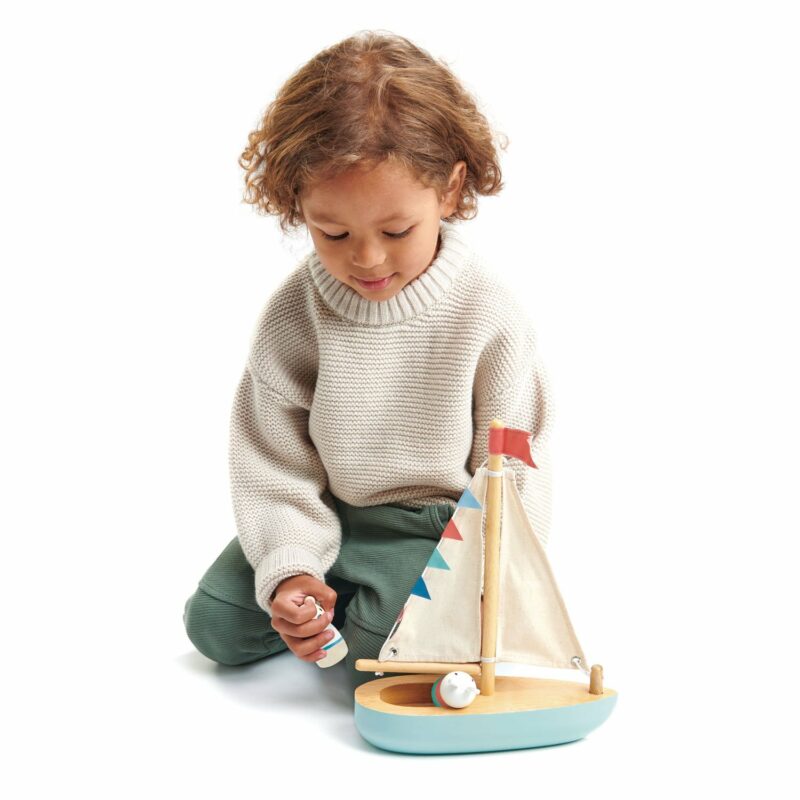 Tender Leaf Toys Sailway Boat Wooden Sail Boat from Tender Leaf Toys