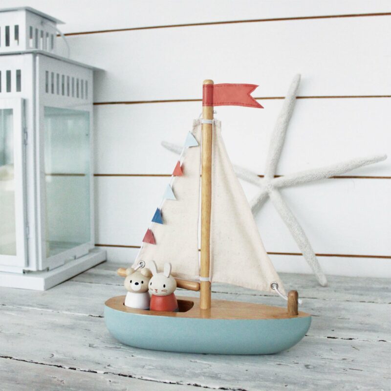 Tender Leaf Toys Sailway Boat Wooden Sail Boat from Tender Leaf Toys