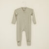 Willow+Co Olive Green Bamboo Viscose Footie/Romper