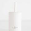 The Saturday Baby Silicone Straw Cup in Cloud