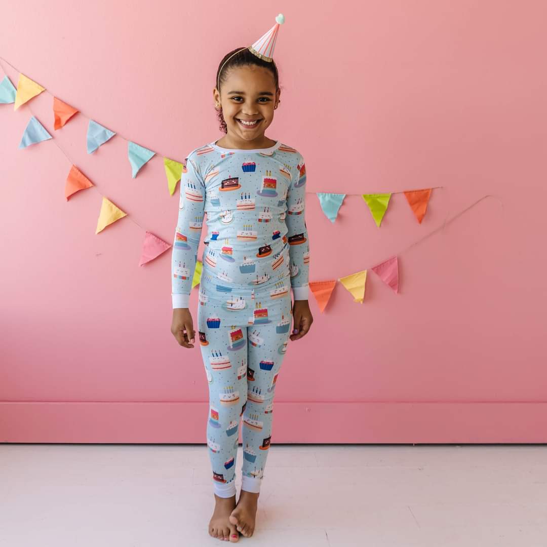 Little Sleepies Birthday Cakes Bamboo Viscose Two-Piece Pajama Set – Blossom