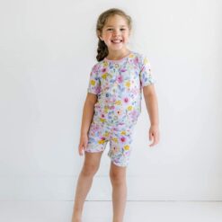 Little Sleepies Bella Blooms Short Sleeve and Shorts Bamboo Viscose Pajama Set