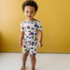 Little Sleepies Construction Short Sleeve and Shorts Bamboo Viscose Pajama Set