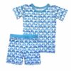 Little Sleepies Blue Rainbows Short Sleeve and Shorts Bamboo Viscose Pajama Set