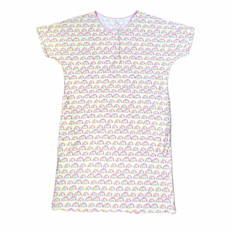Little Sleepies Pastel Rainbows Bamboo Women's Caftan Sleep Shirt