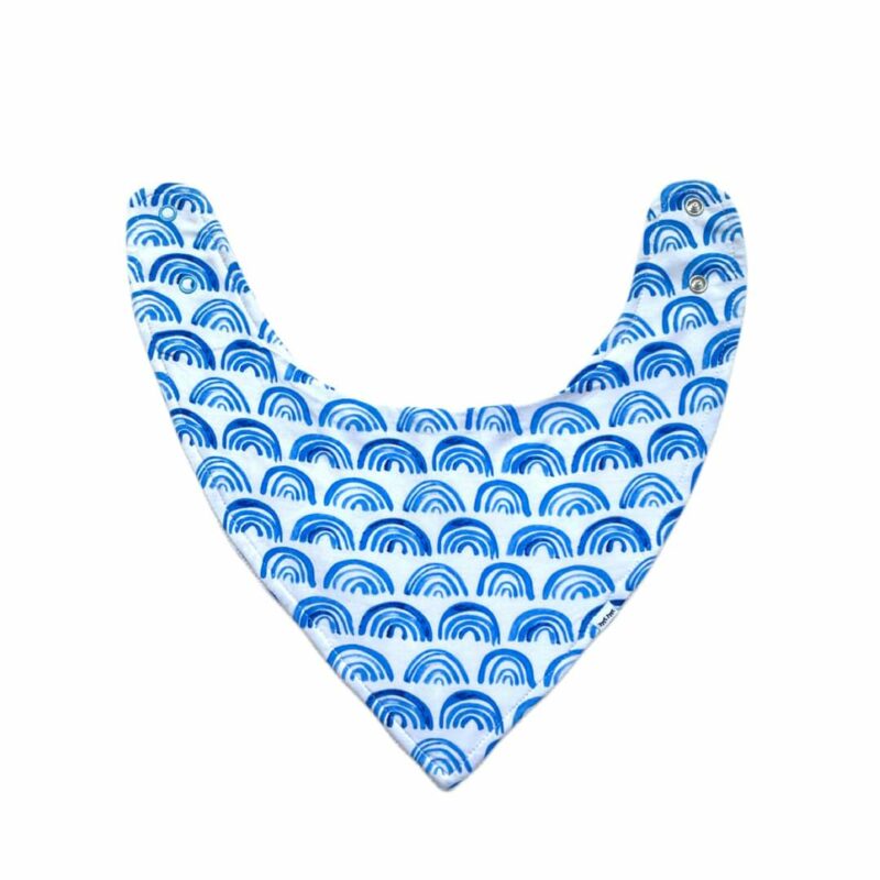 Little Sleepies Blue Rainbows Bamboo Bib