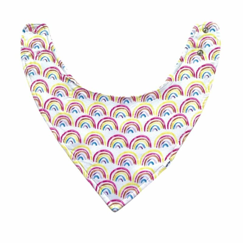 Little Sleepies Pastel Rainbows Bamboo Bib