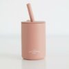 The Saturday Baby Silicone Straw Cup in Coral