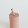 The Saturday Baby Silicone Straw Cup in Coral