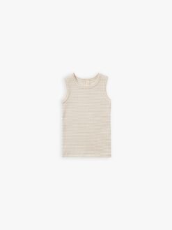 Quincy Mae Ribbed Tank in Ash Stripe