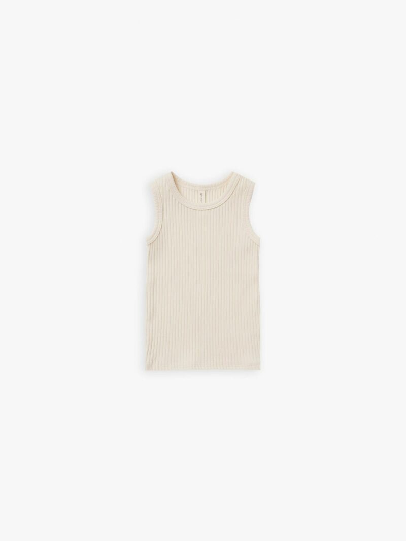 Quincy Mae Ribbed Tank in Natural – FINAL SALE – Blossom