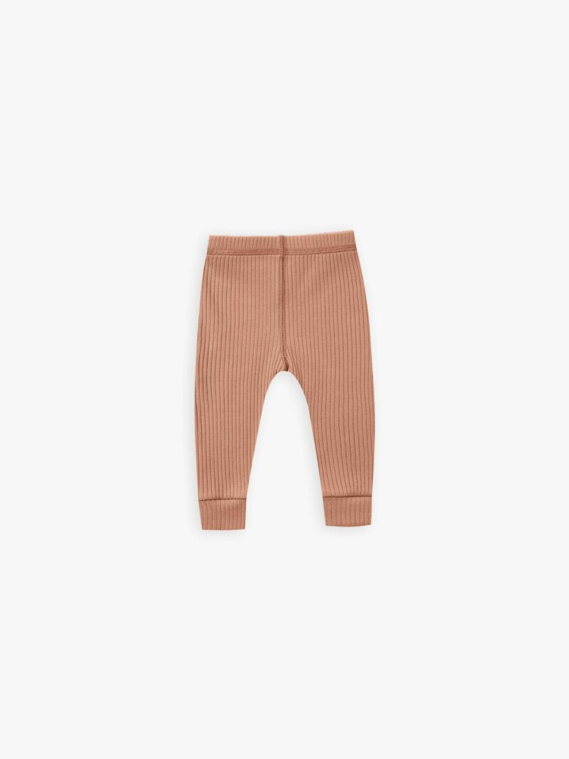 Quincy Mae Ribbed Legging in Terracotta