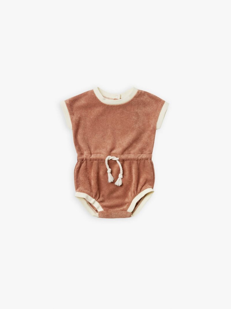 Quincy Mae Retro Romper in Terracotta