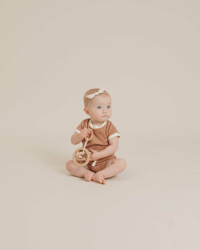 Quincy Mae Retro Romper in Terracotta