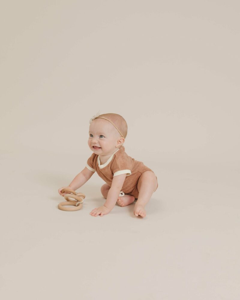 Quincy Mae Retro Romper in Terracotta