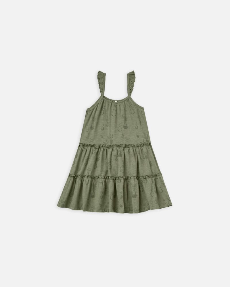 Rylee + Cru Potted Plants Jersey Dress in Fern