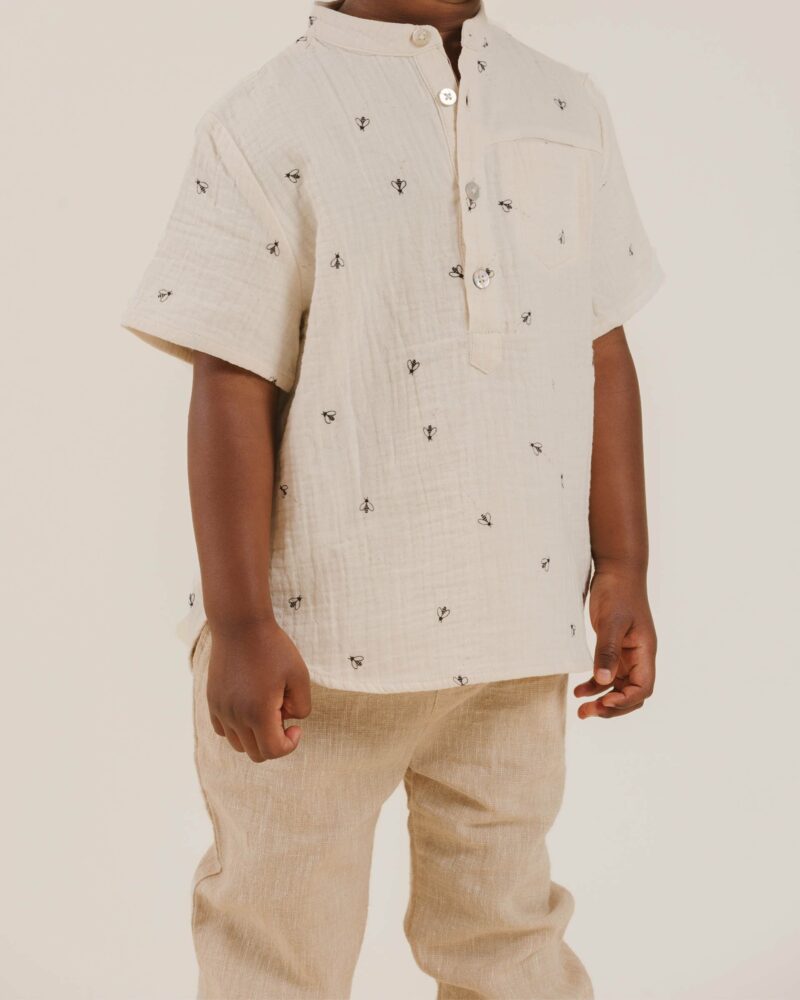 Rylee + Cru Bees Short Sleeve Mason Shirt