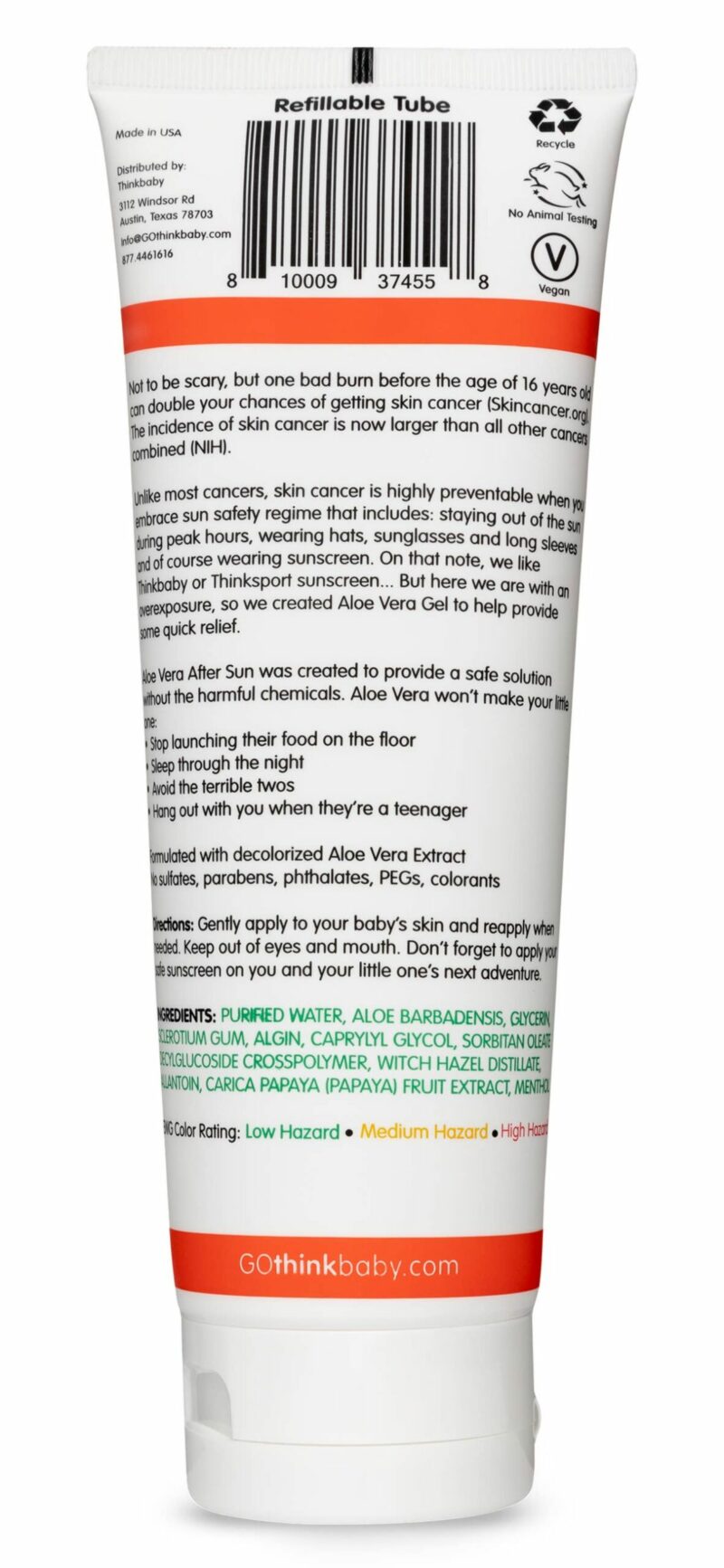 Thinkbaby Aloe Natural After Sun Lotion
