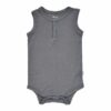 Kyte BABY Sleeveless Bodysuit in Charcoal