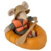 Maileg Rubber Boat in Dusty Yellow for Mouse